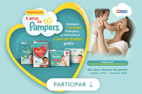 Promoção Um Ano de Pampers Achei Promoção Dicas de sorteios e promoções