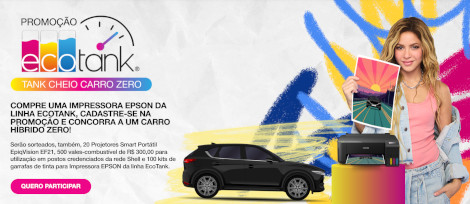 Promoção Epson Tank Cheio Carro Zero
