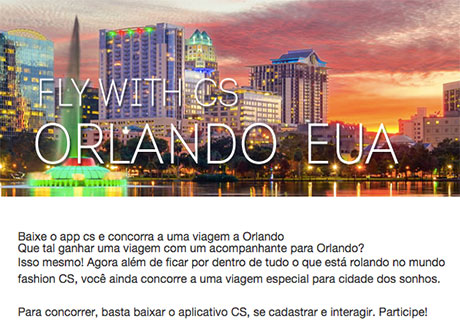 Promoção Carmen Steffens Baixe o aplicativo CS e concorra uma viagem