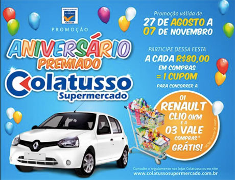 Promoção Aniversário Premiado Colatusso