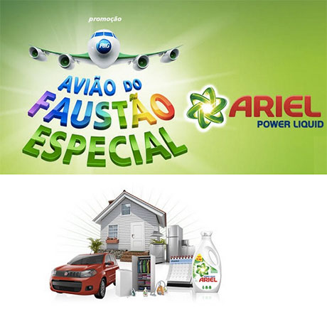 Promoção P&G Avião do Faustão Especial Ariel Power Liquid