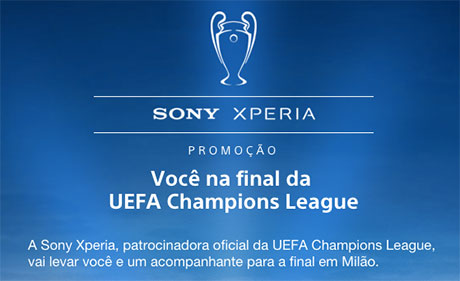 Promoção Sony Xperia Você na final da Liga dos Campeões da UEFA