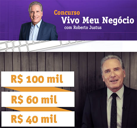 Promoção Vivo Meu Negócio com Roberto Justus