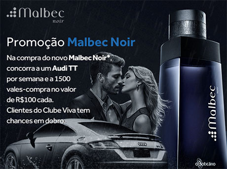 Promoção O Boticário Malbec Noir
