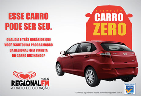 Promoção Rádio Regional FM dá um Carro Zero