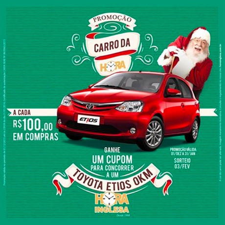 Promoção Carro da Hora Inglesa