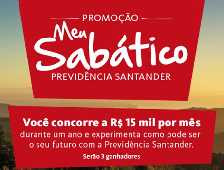 Promoção Meu Sabático Previdência Santander