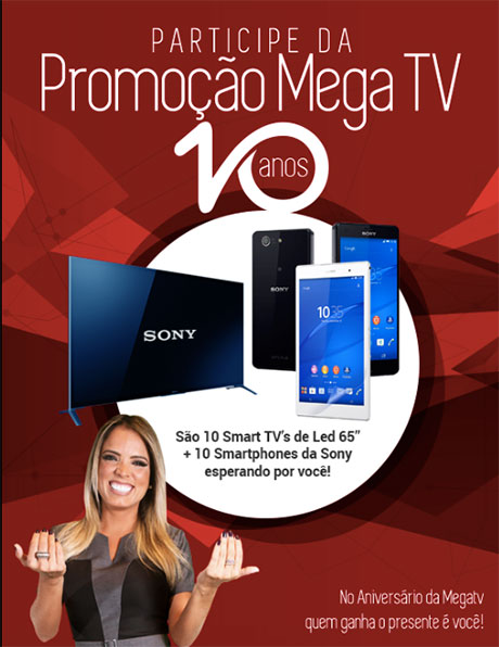 Promoção Aniversário de 10 Anos da Mega TV