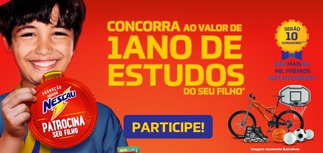 Promoção Nescau patrocina seu filho