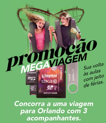 Promoção Kingston Mega Viagem