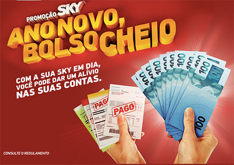 Promoção Sky Ano Novo Bolso Cheio