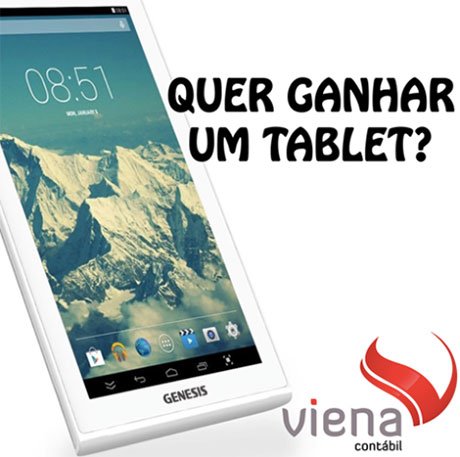 Promoção Viena Contábil Quer ganhar um Tablet Genesis