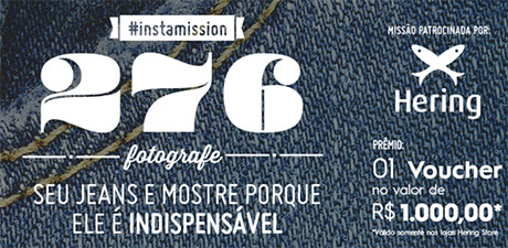 Promoção Instamission276 Fotografe seu jeans