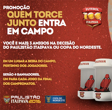 Promoção Itaipava Quem torce junto entra em campo