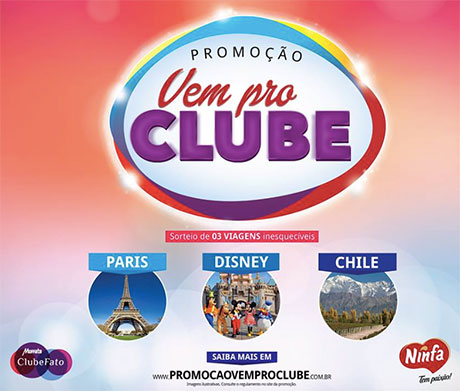 Promoção Ninfa Alimentos Vem pro Clube