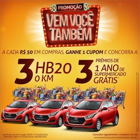 Promoção Vem Você Também Supermercados Cidade Canção e São Francisco Supermercados