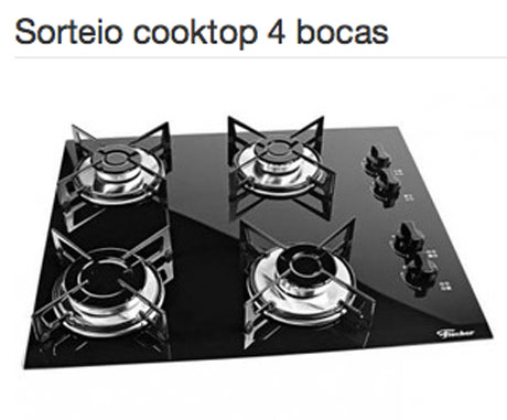 Promoção Sorteio de Cooktop 4 Bocas