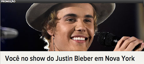 Promoção Rádio Disney Você no show do Justin Bieber em Nova York