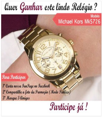 Promoção Emporio Moda Ganhe este Lindo Relógio Michael Kors