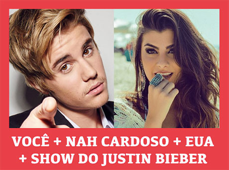 Promoção Mix FM Nah Cardoso e você no show do Justin Bieber