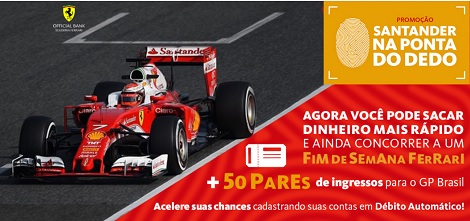 Promoção Santander na Ponta do Dedo