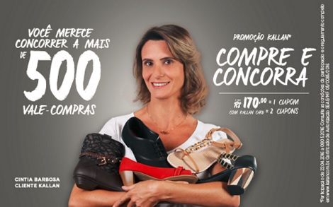 Promoção Kallan Calçados Compre e Concorra