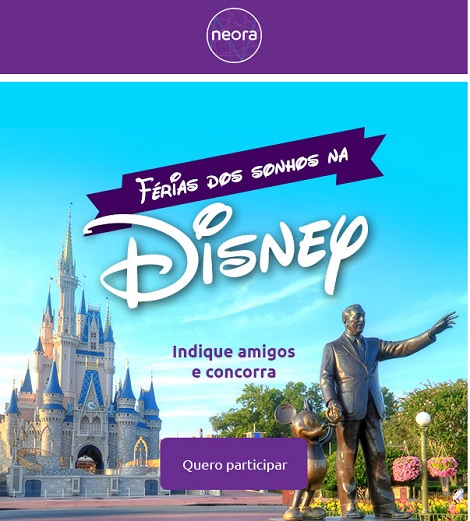 Promoção Neora Férias dos Sonhos na Disney