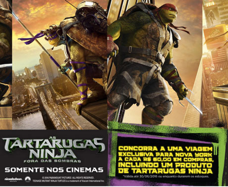 Promoção PBKids Tartarugas Ninja Fora das Sombras