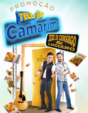 Promoção Tele Sena no Camarim do Zezé Di Camargo e Luciano