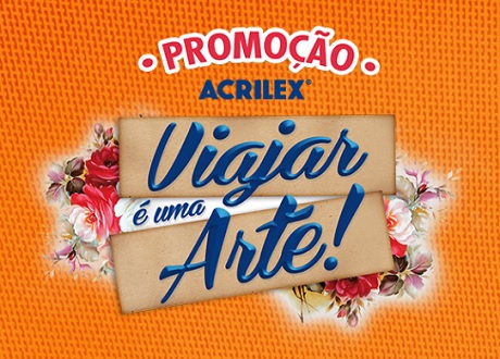 Promoção Acrilex Viajar é uma Arte