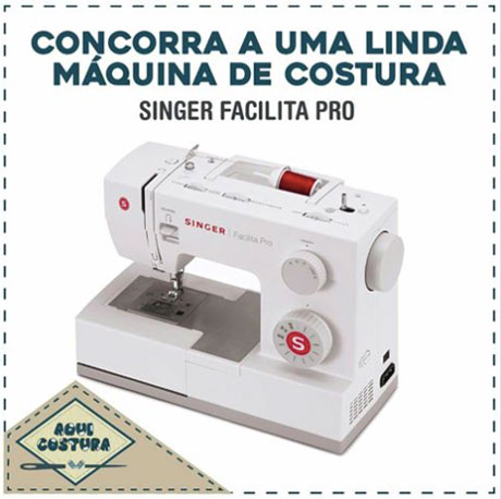 Promoção Aqui Costura Concorra a uma linda máquina de costura