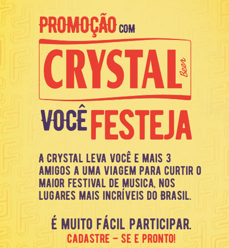 Promoção Com Crystal Você Festeja