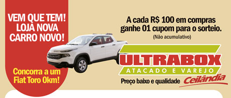 Promoção Ultrabox Vem que tem loja nova e carro novo