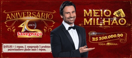 Promoção Aniversário 40 Anos Savegnago Supermercados