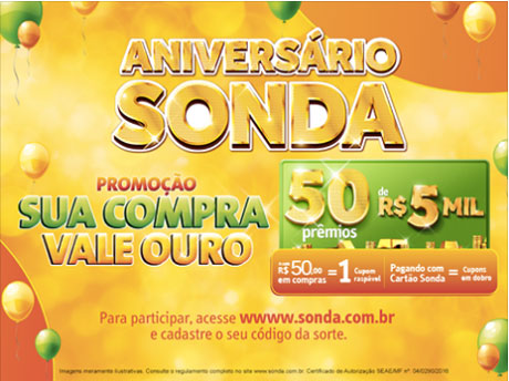Promoção Sonda Supermercados Sua Compra Vale Ouro