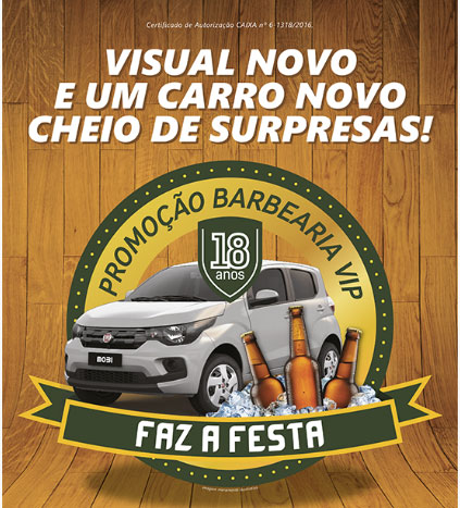 Promoção Barbearia Vip 18 Anos