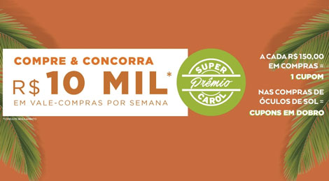 Promoção Óticas Carol Super Prêmio