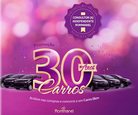 Promoção Rommanel 30 Anos 30 Carros