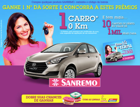 Promoção Sanremo Esse já é Meu