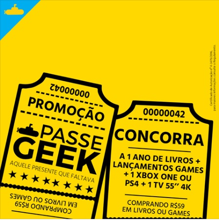 Promoção Submarino Passe Geek