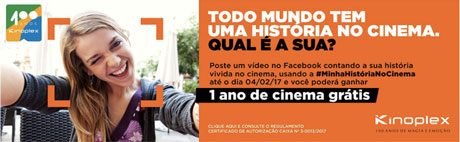 Promoção Kinoplex Todo mundo tem uma história no cinema