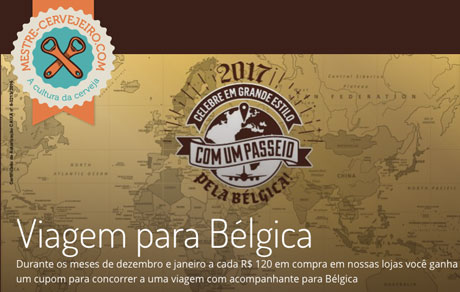 Promoção Mestre Cervejeiro Celebre em grande estilo com um passeio pela Bélgica