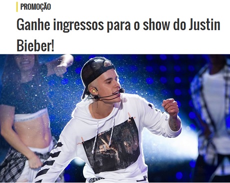 Promoção Mix FM Ganhe ingressos para o show do Justin Bieber