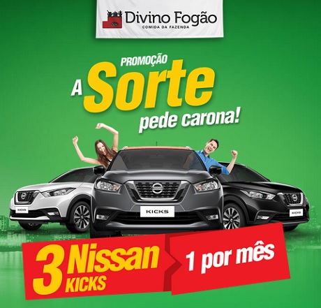 Promoção Divino Fogão A Sorte Pede Carona