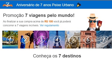 Promoção Aniversário Peixe Urbano 7 Anos