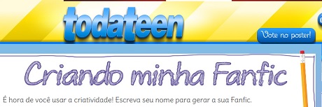 Promoção Revista Todateen Ler é TDB Fazendo uma Fanfic