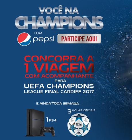 Promoção Você na Champions com a Pepsi
