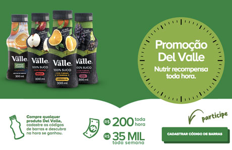 Promoção Del Valle Nutrir Recompensa Toda Hora