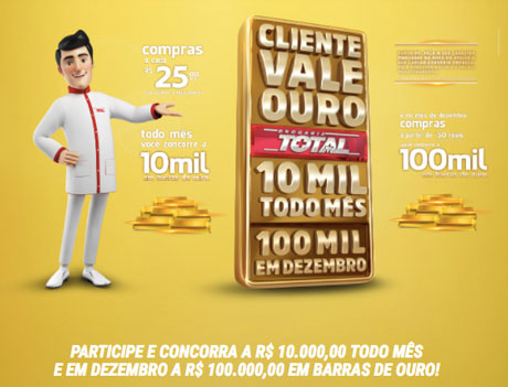 Promoção Drogaria Total Nosso Cliente Vale Ouro
