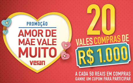 Promoção Supermercado Veran Amor de Mãe Vale Muito